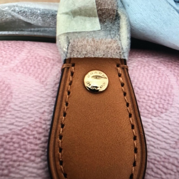 Coach MEDIUM Rowan Satchel Pink Signature Canvas - Picture 4 of 5